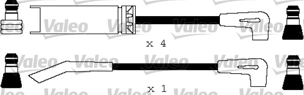 346161 VALEO Комплект проводов зажигания (фото 1)