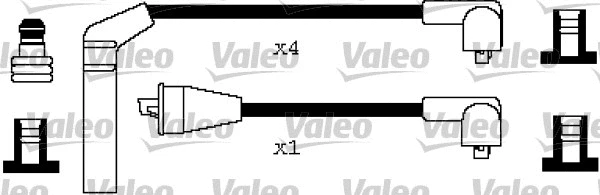 346251 VALEO Комплект проводов зажигания (фото 1)
