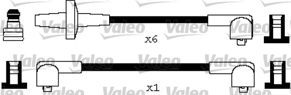 346284 VALEO Комплект проводов зажигания (фото 1)