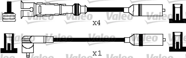 346320 VALEO Комплект проводов зажигания (фото 1)