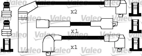 346340 VALEO Комплект проводов зажигания (фото 1)
