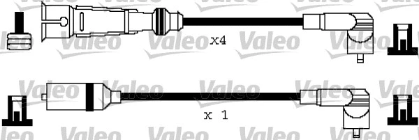 346381 VALEO Комплект проводов зажигания (фото 1)