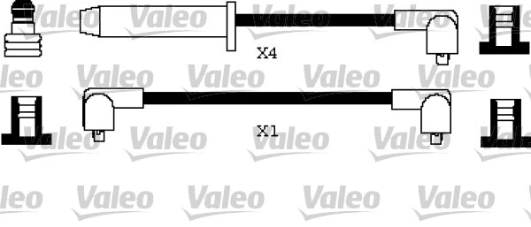 346397 VALEO Комплект проводов зажигания (фото 1)