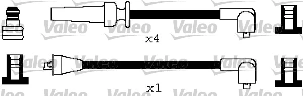 346400 VALEO Комплект проводов зажигания (фото 1)
