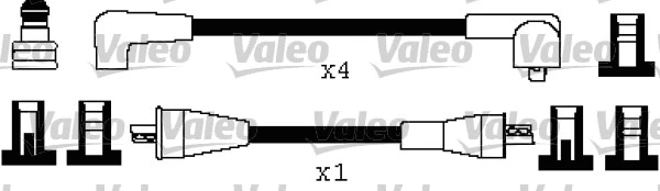 346454 VALEO Комплект проводов зажигания (фото 1)