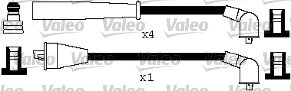 346477 VALEO Комплект проводов зажигания (фото 1)