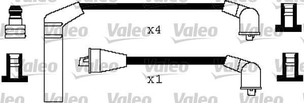 346480 VALEO Комплект проводов зажигания (фото 1)