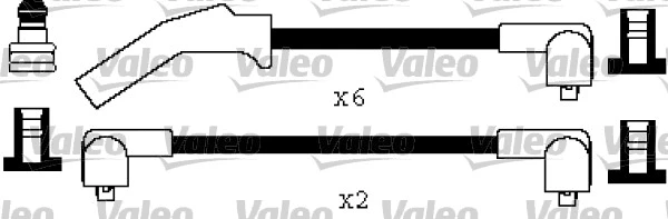 346483 VALEO Комплект проводов зажигания (фото 1)
