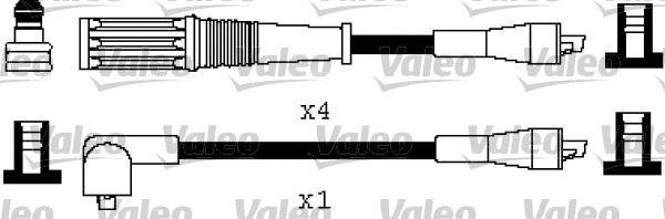 346488 VALEO Комплект проводов зажигания (фото 1)