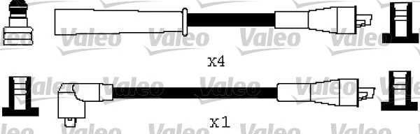 346492 VALEO Комплект проводов зажигания (фото 1)