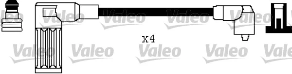 346530 VALEO Комплект проводов зажигания (фото 1)