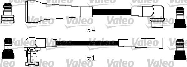 346607 VALEO Комплект проводов зажигания (фото 1)