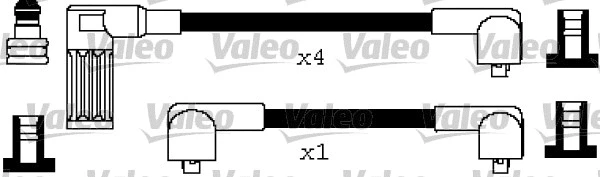 346611 VALEO Комплект проводов зажигания (фото 1)
