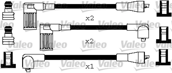 346616 VALEO Комплект проводов зажигания (фото 1)