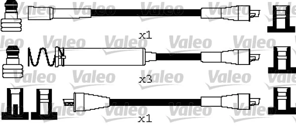 346664 VALEO Комплект проводов зажигания (фото 1)