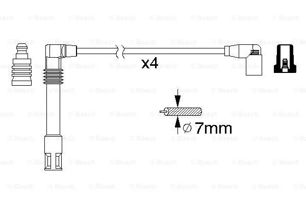 0 986 356 305 BOSCH Комплект проводов зажигания (фото 2)