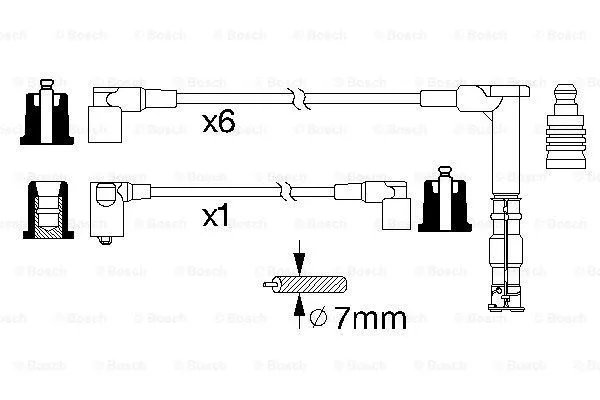 0 986 356 314 BOSCH Комплект проводов зажигания (фото 1)