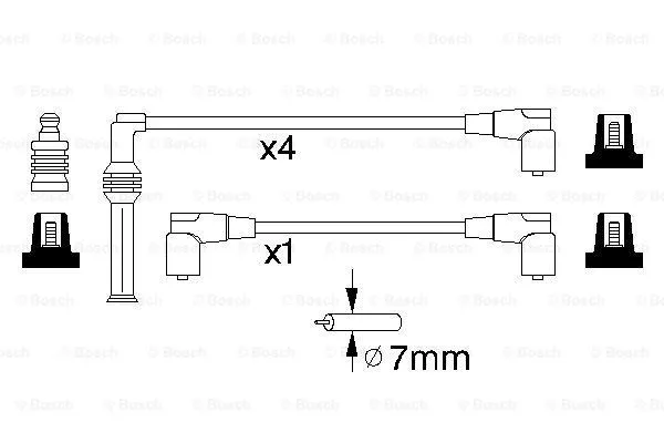 0 986 356 775 BOSCH Комплект проводов зажигания (фото 1)