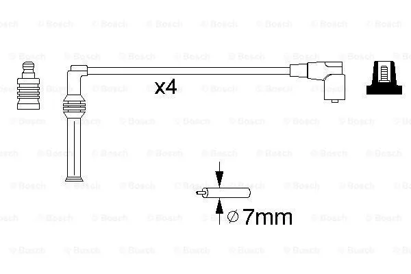 0 986 356 881 BOSCH Комплект проводов зажигания (фото 1)