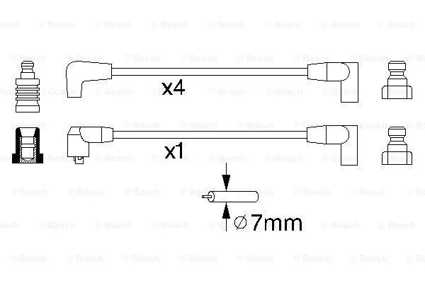 0 986 356 885 BOSCH Комплект проводов зажигания (фото 4)