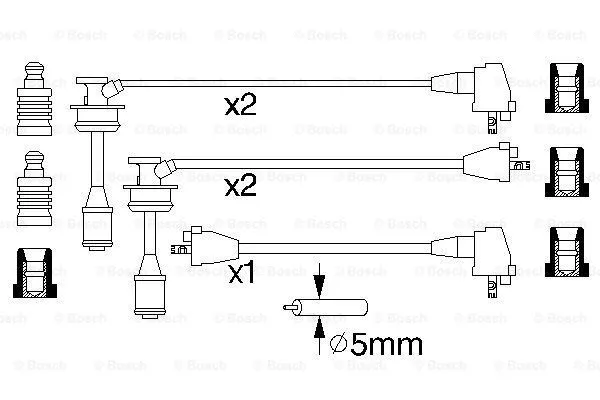 0 986 356 934 BOSCH Комплект проводов зажигания (фото 1)