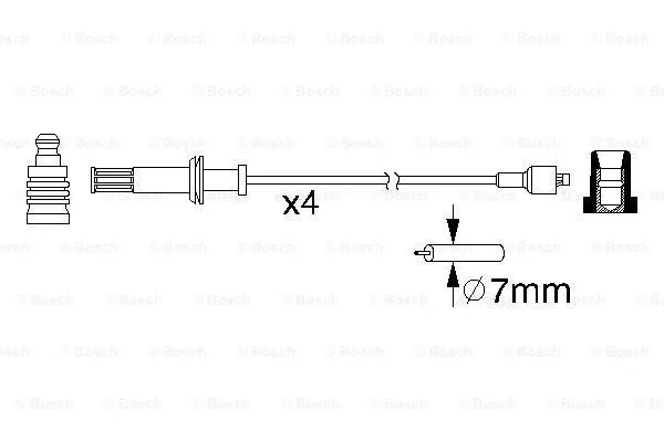 0 986 357 078 BOSCH Комплект проводов зажигания (фото 1)