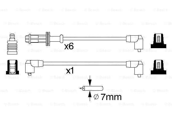 0 986 357 120 BOSCH Комплект проводов зажигания (фото 1)