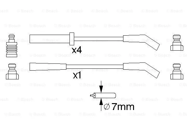 0 986 357 123 BOSCH Комплект проводов зажигания (фото 1)