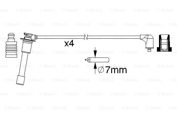 0 986 357 149 BOSCH Комплект проводов зажигания (фото 4)