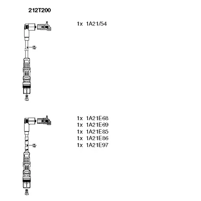 212T200 BREMI Комплект проводов зажигания (фото 1)