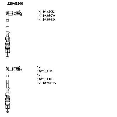 229AB200 BREMI Комплект проводов зажигания (фото 1)