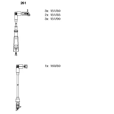 261 BREMI Комплект проводов зажигания (фото 1)