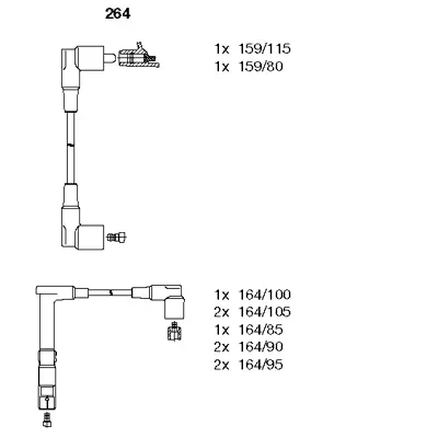 264 BREMI Комплект проводов зажигания (фото 1)