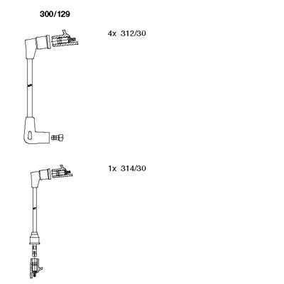 300/129 BREMI Комплект проводов зажигания (фото 1)