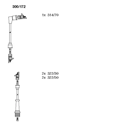 300/172 BREMI Комплект проводов зажигания (фото 1)
