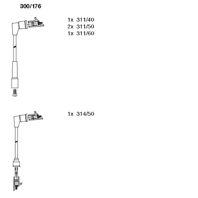 300/176 BREMI Комплект проводов зажигания (фото 1)