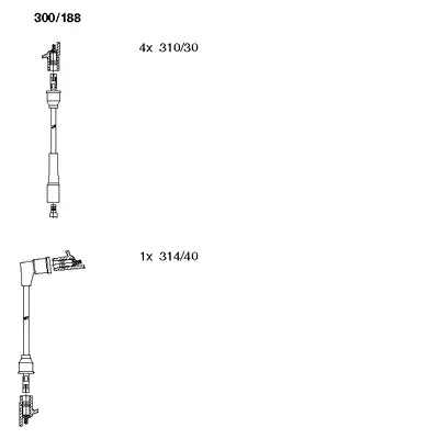 300/188 BREMI Комплект проводов зажигания (фото 1)