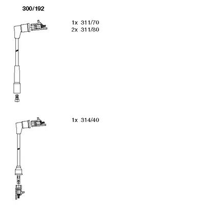 300/192 BREMI Комплект проводов зажигания (фото 1)