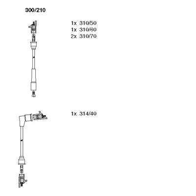 300/210 BREMI Комплект проводов зажигания (фото 1)