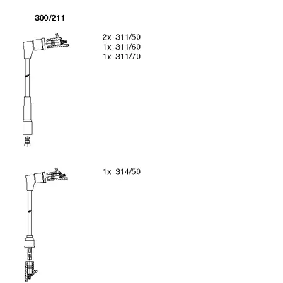 300/211 BREMI Комплект проводов зажигания (фото 1)
