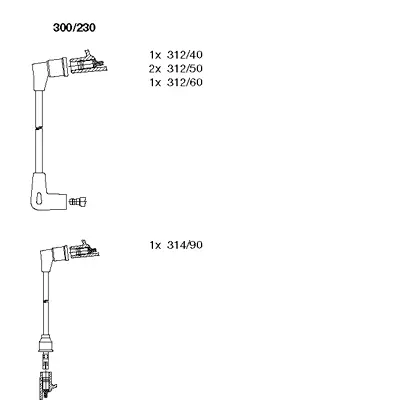 300/230 BREMI Комплект проводов зажигания (фото 1)