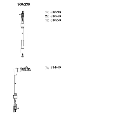 300/236 BREMI Комплект проводов зажигания (фото 1)