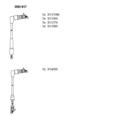 300/417 BREMI Комплект проводов зажигания (фото 1)