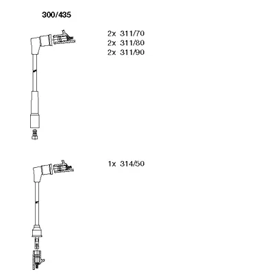 300/435 BREMI Комплект проводов зажигания (фото 1)