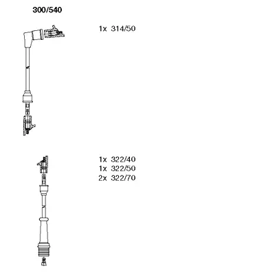 300/540 BREMI Комплект проводов зажигания (фото 1)