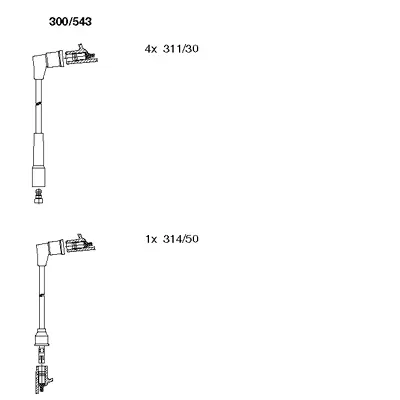 300/543 BREMI Комплект проводов зажигания (фото 1)