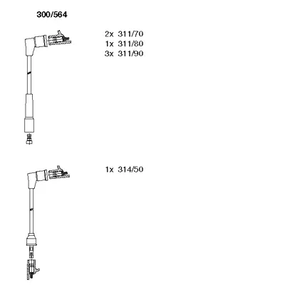 300/564 BREMI Комплект проводов зажигания (фото 1)