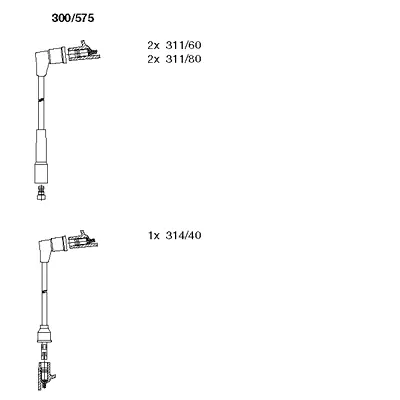 300/575 BREMI Комплект проводов зажигания (фото 1)