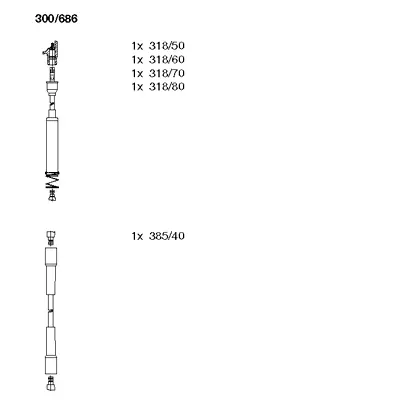 300/686 BREMI Комплект проводов зажигания (фото 1)