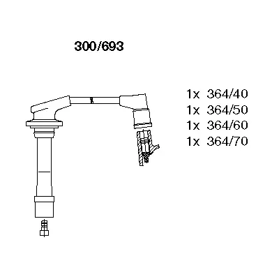 300/693 BREMI Комплект проводов зажигания (фото 1)